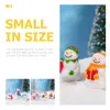 Bottiglie di stoccaggio mini ornamenti natalizi micro paesaggio tavolo da pranzo decorazione minuscole figure di pupazzo di neve