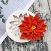 Poinsettia Noel Çiçek Silikon Şeker Aletleri Küf Reçine Araçları Cupcake Pişirme Kalıp Fondan Kek Dekorasyon Araçları