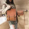 Рюкзак Proppy Style Retro Leather Women Women Set Set Midse Travel School School School School School School School School School School