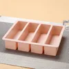 Stampi da forno 1pc 4 griglia a strisce lunga cubi di ghiaccio silicone stampo quadrata stampo fai-da-te non tossico durevole cubo di vino creativo