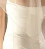 Bijoux de cheveux de mariage Real Image romantique en stock Simple Line Edge Pearls 2t Lvory White Elbow Veil de mariage Veaux de mariée avec peigne