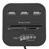 Anpwoo Smart Smart Piling Filecing Bank Id Card Cacdnieatm IC SIMSDTF Card Reader 3 Port Hub USB 2.0