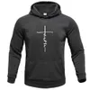 Heren Hoodies Sweatshirts Faith Heren Leisure Sport Hoodie Staff Kraag Grote modebrief Gedrukte Sweatshirt Wool Hoodie Mens kleding Fashion 240425