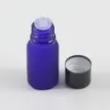 保管ボトル青いフロスト10mlガラスエッセンシャルオイルバイアル香水補充可能なボトル用の空の化粧品パッケージ