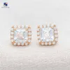 moissanite jewelry stud earring pass diamond tester ear studs manufacturer and wholesaler for men women