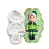 Moules Christmas Snowman Santa Claus Rendeer Silicone Sugarcraft Mold Tools Tools Cupcake Baking Moule Fondant Cake Decorating Tools