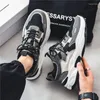 Sapatos casuais Man Sneakers Summer Mesh Mesh respirável Running Shoe Platform Lace Up Fitness Trainers Confortive Student Tenis Masculino