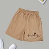 Women's Shorts Women Shorts Summer High Elastic Lace Up Drawstring Wide Leg Sweat Short Fitness Running Shorts Loose Casual Large Sports Pants d240426