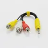 2024 1st 3,5 mm 28cm Ljudkabel Jack Plug till 3 RCA -pluggar manlig till hane/hane till 3RCA Female Audio Video AV Adapter Kabel för hane till hankabel