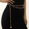 Cinture a catena della vita Donne Fashion Metal Cintura a catena in vita a strati doppia strato Cuore lungo Accessori abiti in vita a ciondolo lungo