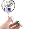 Figurine decorative da giardino da esterno Craft Chimes Yinyang con ciondolo a sfera di cristallo Tai Metal Interva