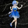 MANGA ANIME REM FIGURE ANIME RE PARTICLAGE DE SCRACK VIVANT DANS UN AUTRE MONDE KAWAII REPLIQUE CRISTAL BLEU BLEU ET BLANC MOTEUR MIGLE 24CM PVC PVC STATIC TOYL2404