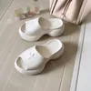 SMFK Designer Luxury Slippers One line Thick Sole Slippers Soft Comfortable and Fashionable Women Beach Tourism and Vacation Sandals