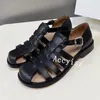 Scarpe casual Donne estive in pelle vera in pelle intrecciata sandalie spesse sandalie solate sandali versatili versatili comfort per vacanza per il tempo libero