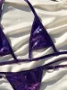 Defina Micro Biquíni Extreme Push Up Mulheres Terristas Sexy Purple Purple Push Up Apró de Adoria Brasileira Bikinis Bikinis