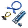 PCIE PCI-E Riser 006C card PCI E X16 PCI Express GPU 6Pin to SATA 1X 16X USB3.0 Extender LED For Mining ETH BTC