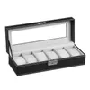 Wellzone Classic Style Slable Multiple Slot PU Watch Watch Box Homestyle Organizer Organizer Boxes Case 240412