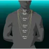 Hip Hop Rapper Cuban Chain 22mm Two Tone Baguette Moissanites Ice Out Men Cuban Link Chain Necklace