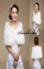 2015 Nya White Pearl Bridal Wrap Shawl Coat Jackets Boleros Approgns Regelbundna faux päls stal kappor för bröllopsfest 17004 1245947