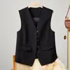 Kvinnors västar Kvinnor Business Vest V Neck ärmlös Solid Color Single-Breasted Commute Style Cardigan Suit Coat Waistcoat