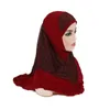 Bandanas Durag H076 Youth Girls Medium Size 65 * 60cm Bön pannband Muslim pannband Islamiskt pannband 240426