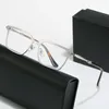 Lunettes de soleil designer 2024 Nouveau cadre en métal Métrole Miroir plat pour hommes Croix Business Glasshes peut être équipé de myopie anti-bleu Light