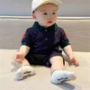 Baby Rompers Sommerdesigner Kinder Kleidung Neugeborenes Säugling Strampler Kurzarm Baumwollpyjamas Kleinkind Girl Jungen Jungenuiten