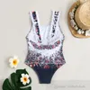 INS Little Girls List wydrukowane jednoczęściowy projektant strojów kąpielowych maluch maluch kwiatowe bikini pływać letnie plażowe sport