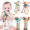 Yk6l Mobiles# Entwicklung Baby Rassle Teether Toys Montessori Silicon Pull -Stringspiele Baby Spielzeug 1 Jahr Zahnen Spielzeuge für Babys 6 12 Monate D240426