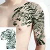 Transfert de tatouage Tatoos Temporales pour hommes Épaule tatouage Dragon noir