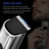 Hårtrimmer Sejoy Professional Mens USB Cordless Beard Electric Razor Scissor Beauty Kit Q240427