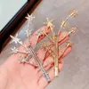 Hårklipp Barrettes Nya kvinnor Luxury Elegant Shining Full Stars Silver Gold Hair Clips Sweet Hair Ornament Headband Hairpin Fashion Hair Accessories 240426