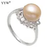 Cluster Rings 2024 Fashion Freshwater Pearl Finger For Women Jubileum Party Elegant Jewelry US Size #8