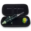 Healthy_Cigarette NC102 OD 32mm Dab Rig Glass Bong Smoking Pipes Bag Set 510 Titanium Ceramic Quartz Nail Dabber Tool Case Spill-Proof Bubbler Glass Water Pipe