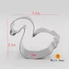 Moldes 2pcs/conjunto de aço inoxidável cortador de biscoitos românticos Princesa Coroa Swan Party Bolo Moldes Biscoit Cutters Baking Mold Stamp