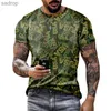 Męskie koszulki męskie moda ulica Hip-hop hip-hop harajuku pełne dopasowanie TOP Summer Nowe O-Neck krótkie rękawie 3D Druk Casual Loose Largetxs-6xlxw