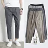 Pantalon masculin gmiixder pantalon à la mode printemps d'été drapey affaires décontractée longue hétérole la longueur de cheville polyvalente