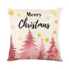 Pillow Christmas Cover Merry Decorations For Home 2024 Ornament Navidad Noel Xmas Gifts Happy Year