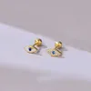 Stud 2Pcs Helix Ear Piercing Stud Earrings for Women Zircon Heart Butterfly Ear Tragus Cartilage Piercing Accessories Jewelry Gift d240426
