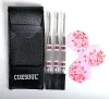 Darts 3 stcs professioneel 24 g 16 cm tip stalen darts aluminium pijltje ijzer vat met roze dartvluchten voor dartboard -spellen