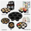 Formar 7 koppar Airfryer Silicone Muffin Pan Cupcake Mold för 3,5 till 5,8 L Air Fryer Accessories Non Stick Mini Cake Mold