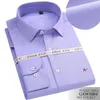 Men's Dress Shirts 2024 Elasticidade Ajuste Fino Vestido Masculino Casual Camisa De Mangas Compridas Vermelho Social Formal Camisas