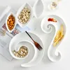 Plates Nut Partition Fruit Dinner Plate Christmas Dishes Dessert Tray Bone China