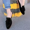 Casual Shoes Plus Size Rivet Tassel Low Heel Sewing Wood Grain Thick Breathable Summer Pumps 2024