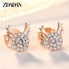 Stud -oorbellen Zdadan 925 Sterling Silver Rose Gold Earring For Women Party Accessoires Groothandel