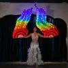 Scary Wear Performance Performance Belly Dance LED Fans 180 cm Accessoires Strong Lights Veil à main (rechargeable)