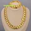 Cadena Cubana por atacado Hip Hop 14K 18K 24K Gold Real Prazed Solid Solid Miami Cuba Chain Link Chain para homens