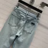Designer Jeans 2024 Nuovo marchio di pannelli di moda primavera estate con pantaloni da donna di lusso 0427-7