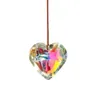 Dekorativa figurer Elegant rumstillbehör Pendant Sun Catcher Multi-Angle Cutting 3D Heart Home Decoration for Chandeliers