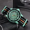 2024 Sports Automatic Mechanical Men's Watches Bio Ceramic BP United Five Oceans Watch Transparent Back Luminous World Time